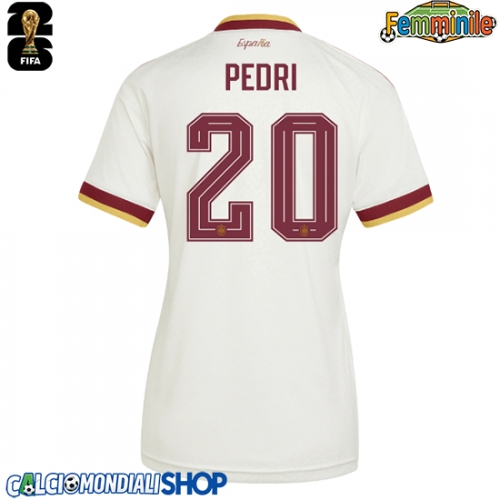 Maglie da calcio Spagna Pedri Gonzalez #20 Seconda Maglia Femminile Mondiali 2026  Manica Corta